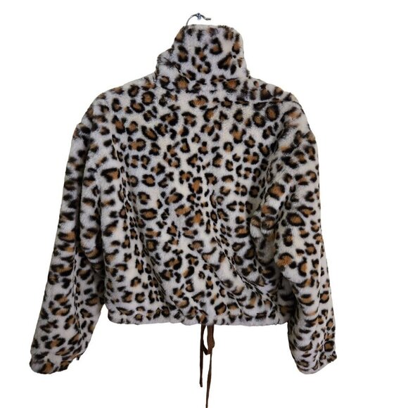 Victoria's Secret Pink Know One Cares Leopard Faux Fur Zip-Up Jacket  Size XS - Picture 3 of 8